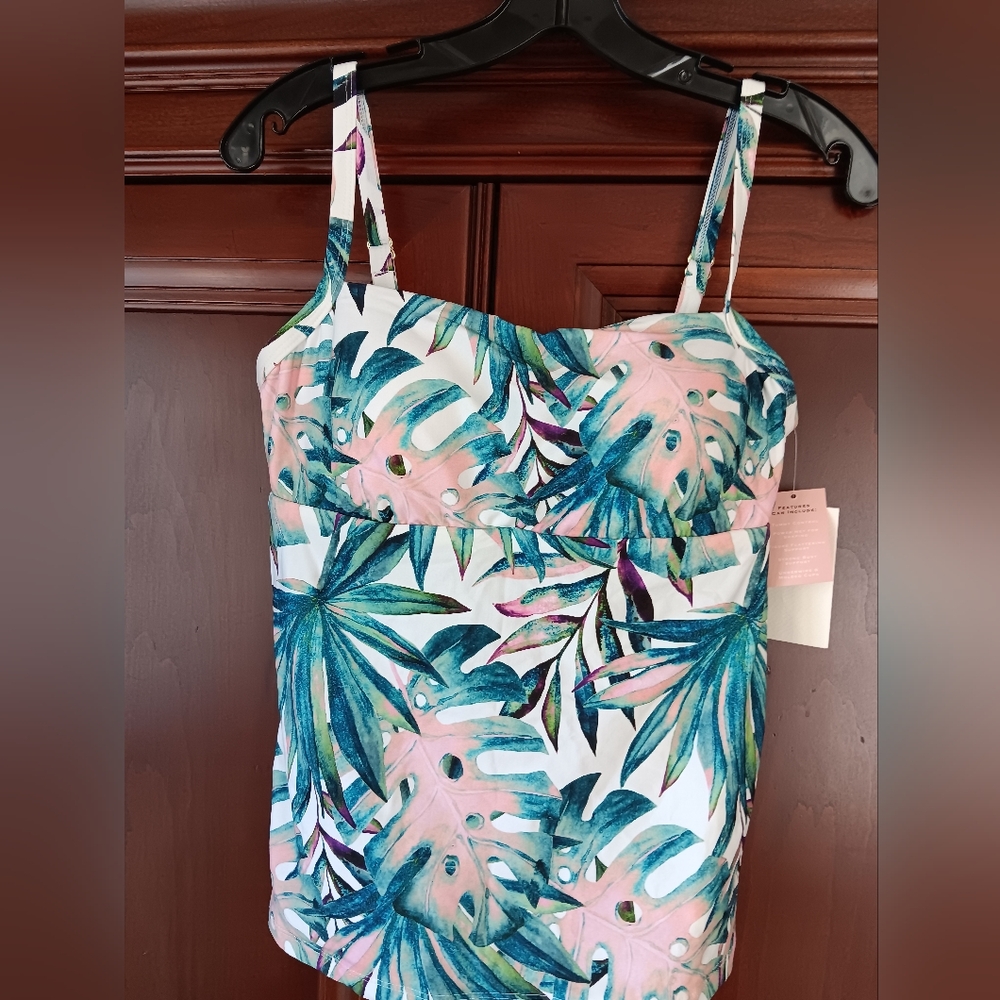 Alex Marie Lined Molded cup Tankini NEW Tropical Dreams